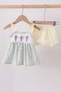 Green Gingham Cross Dress