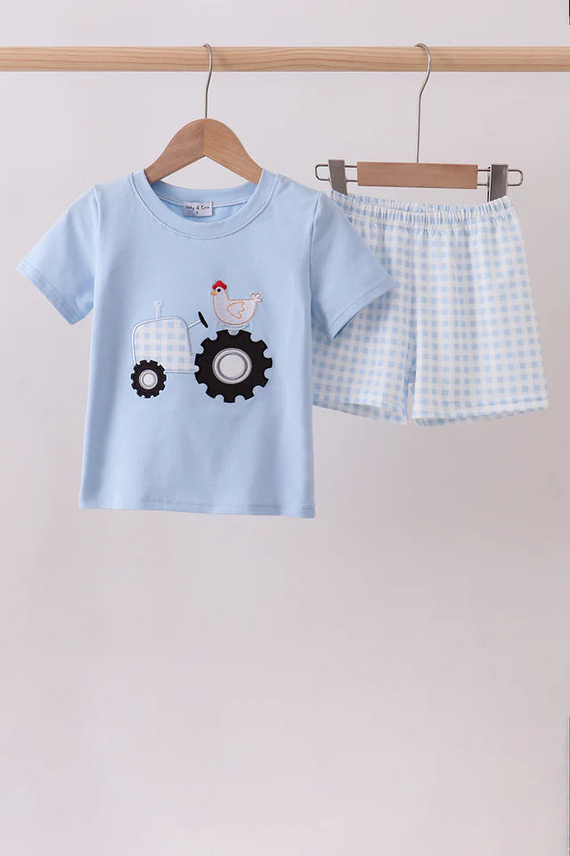 Toddler Blue Tractor Set